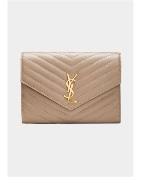 ysl monogram grain de poudre clutch bag|SAINT LAURENT Grain De Poudre Matelasse Chevron .